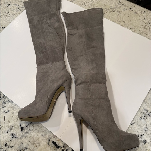 bebe Shoes - bebe high heels suede Boots  Over The Knee Platform Size 6